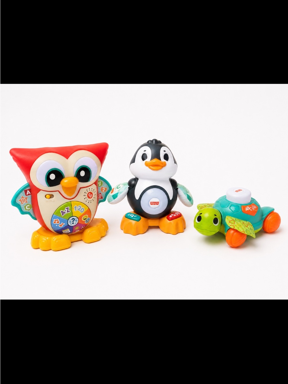 Fisher-Price linkimals owl penguin and turtle